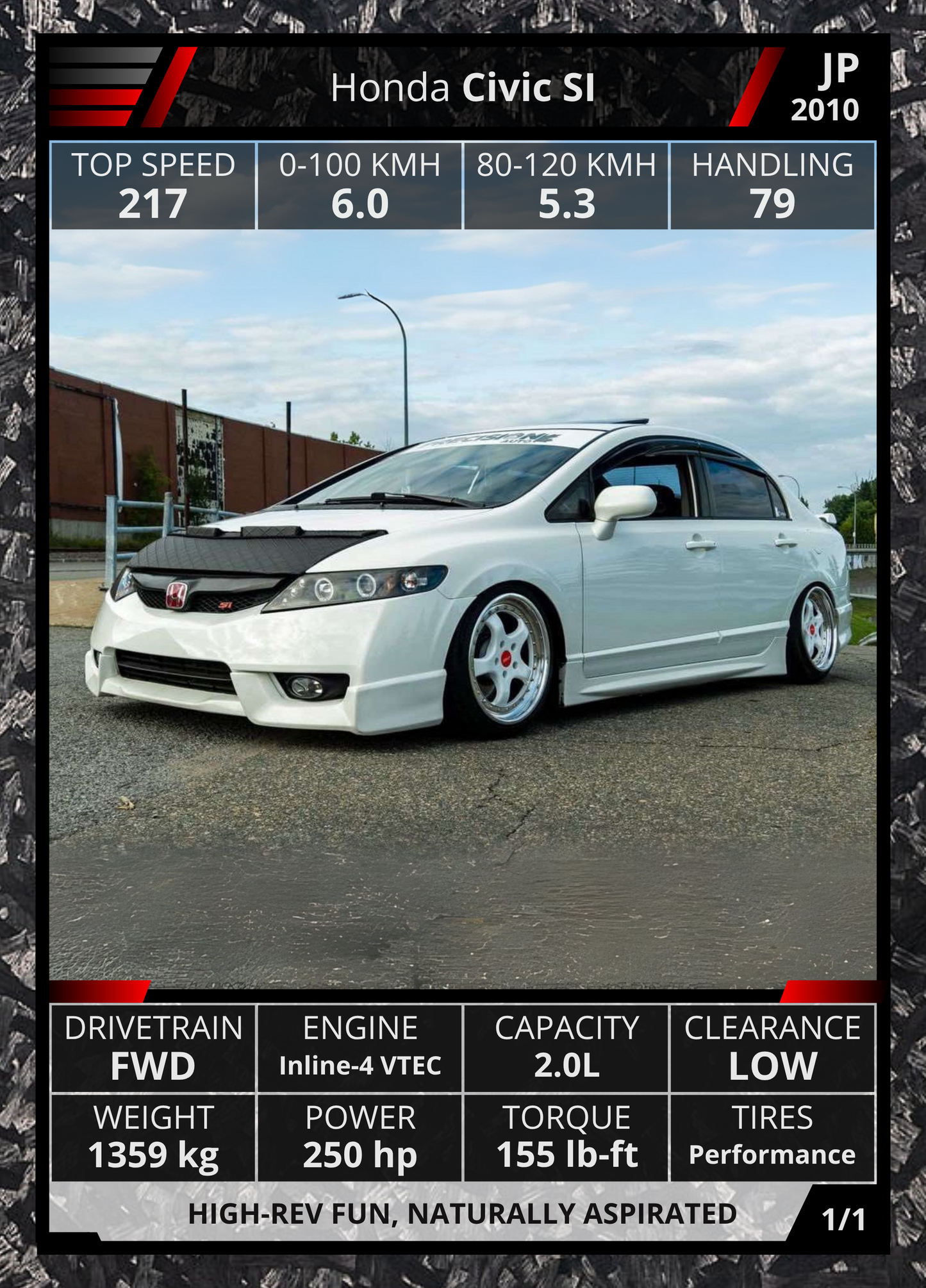 Custom Car Card – Collectible Card in Acrylic Display - Single Premium Package